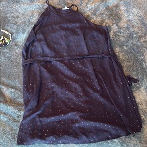 Blue Halter Dress with Star Accents